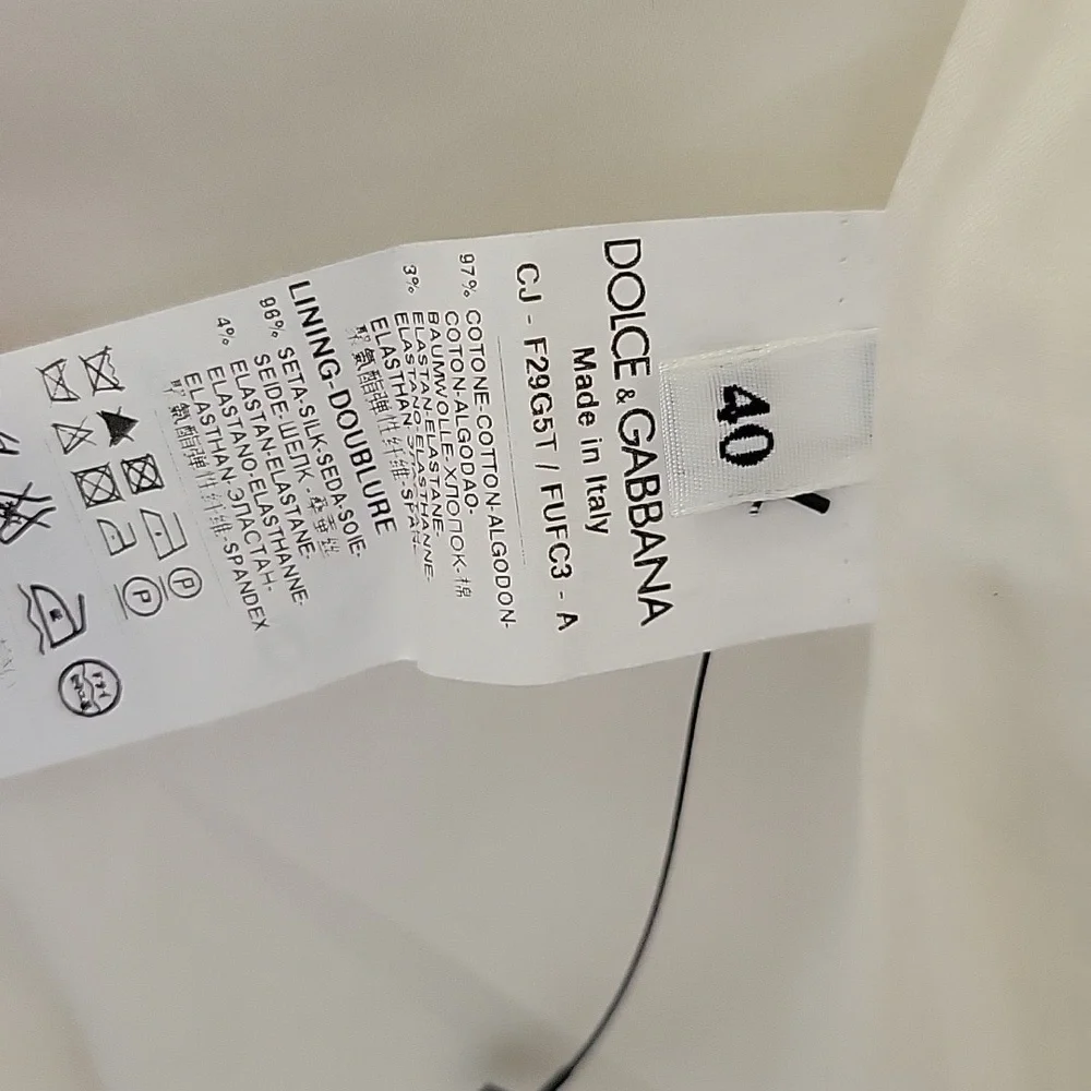 DOLCE & GABBANA Blazer Suit Jacket Size 40 (Small) White/Cream - Picture 3 of 9